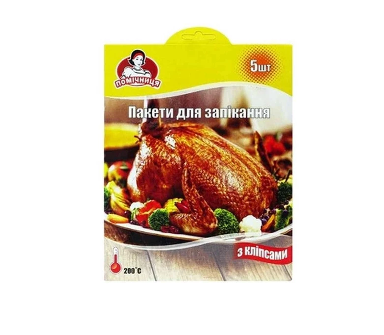 Пакети для запікання з кліпсами Помічниця 30х40 см, 5 шт.