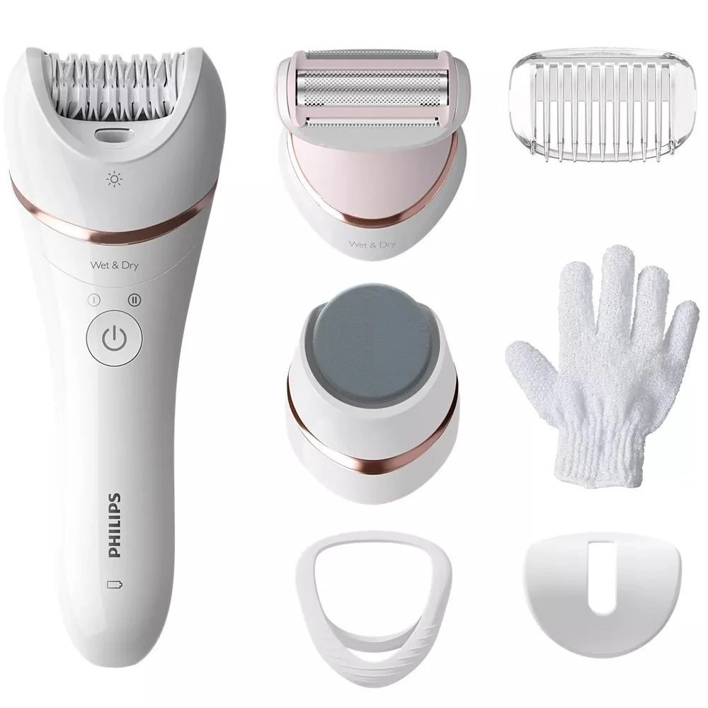 Епілятор Philips 8000 series для сухої та вологої епіляції, 5 насадок (BRE730/10)