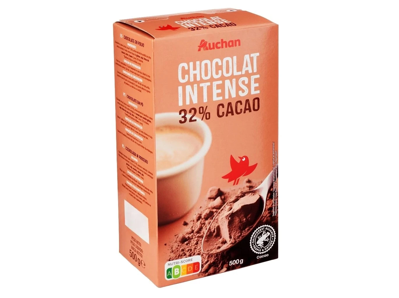 Шоколадний напій Auchan Intense 32% какао 500 г (3596710535965)