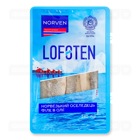 Оселедець Norven філе в олії