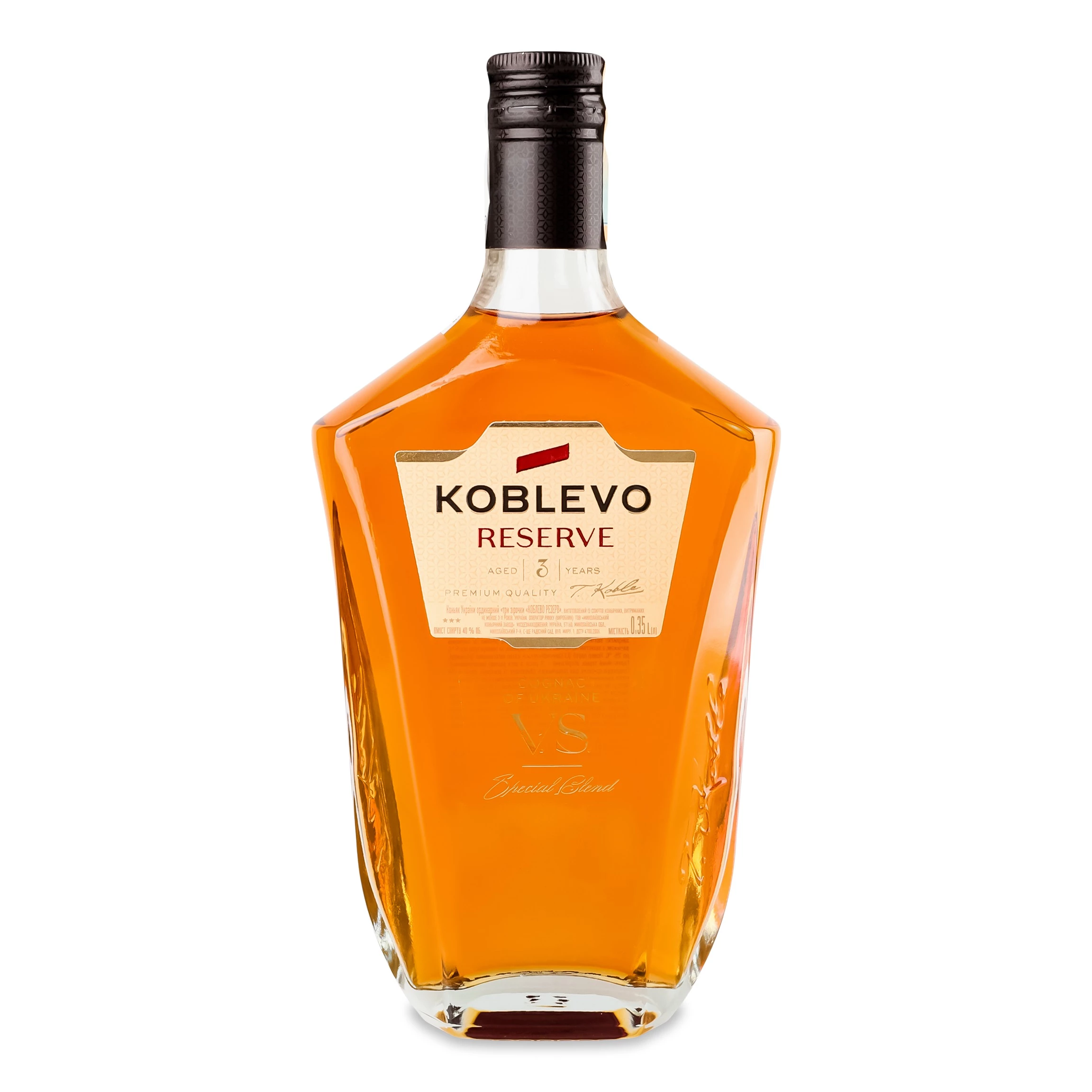 Коньяк Koblevo Reserve VS 3 роки 40% 0.35 л (4820182221149)