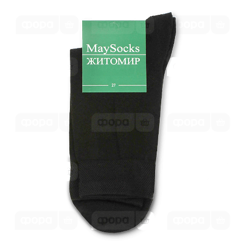 Шкарпетки чоловічі MaySocks Економ чорний р.27