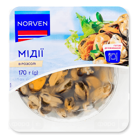 Мідії Norven в розсолі