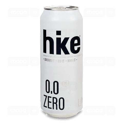Пиво спеціальне Hike Zero 0.0 світле безалкогольне з/б