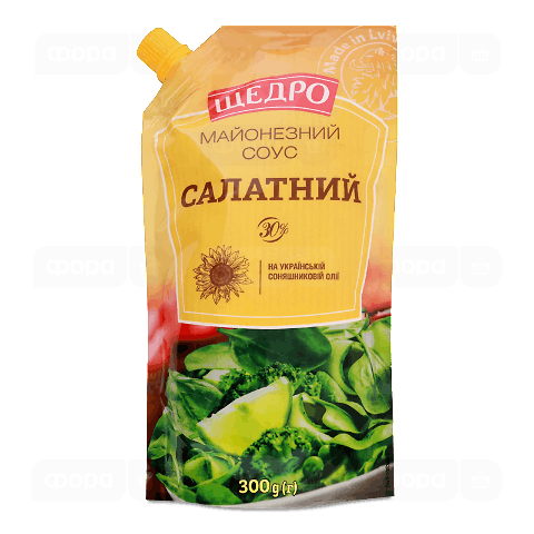 Соус «Щедро» «Салатний» майонезний 30%