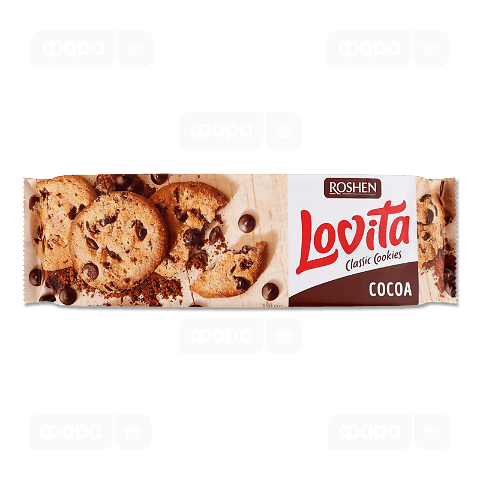 Печиво Roshen Lovita Classic Cookies зі шматочками глазурі