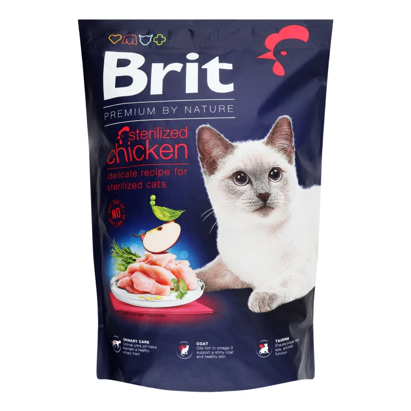 Корм сухий для стерилізованих котів Brit Premium Sterilised з куркою 1.5 кг (8595602513161)
