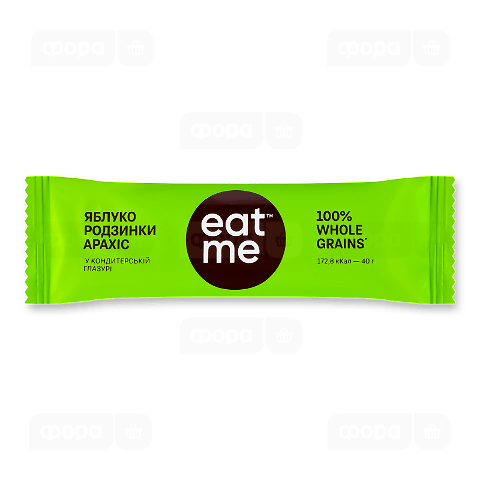 Батончик EatMe родзинки-яблуко-арахіс-злаки