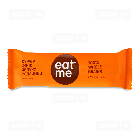 Батончик EatMe курага-фінік-яблуко-родзинки-злаки