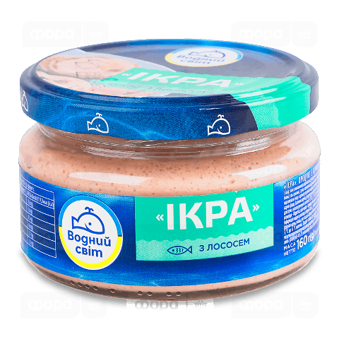 Ікра скандинавських риб Водний світ зі шматочками лосося