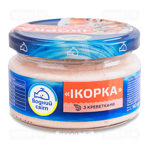 Паста Водний світ з ікри скандинавських риб з креветками