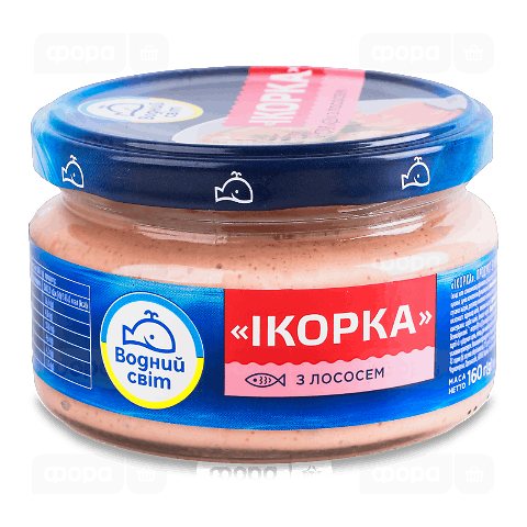 Паста Водний світ з ікри скандинавських риб зі шматочками лосося