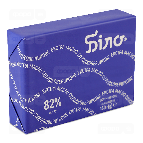 Масло солодковершкове Біло Екстра 82%