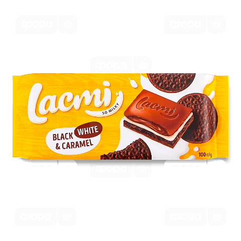 Шоколад молочний Roshen Lacmi Black-White & Caramel
