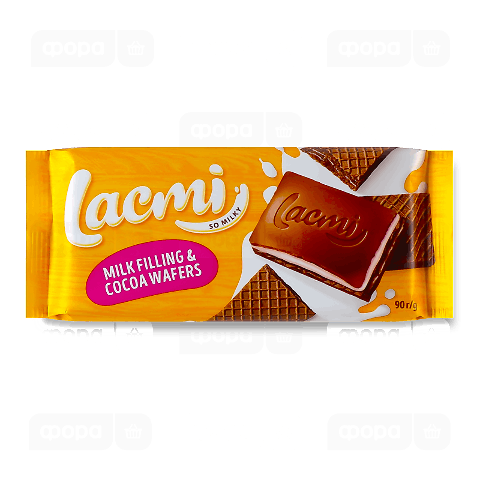 Шоколад молочний Roshen Lacmi молочна начинка-вафлі