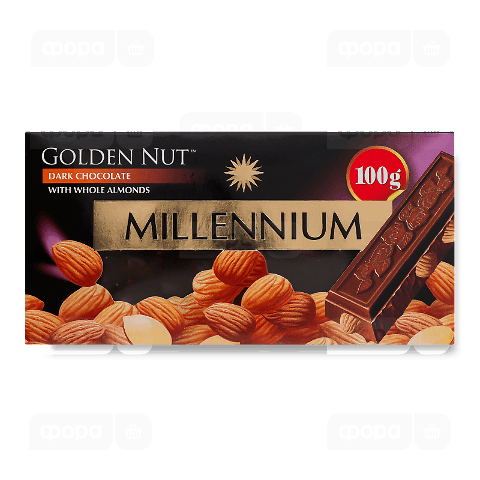 Шоколад чорний Millennium Golden Nut з мигдалем