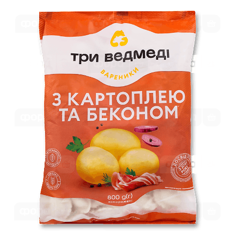 Вареники «Три ведмеді» з картоплею та беконом