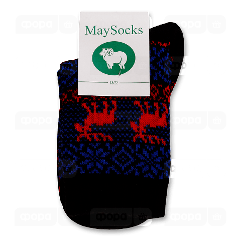 Шкарпетки дитячі MaySocks напіввовна р.18-22
