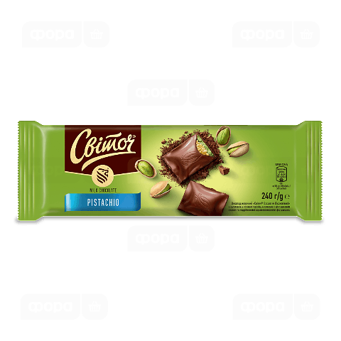 Шоколад молочний «Світоч» Exclusive Pistachio