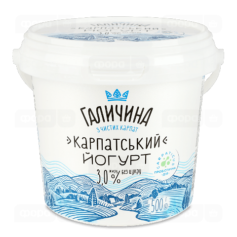 Йогурт «Галичина» «Карпатський» без цукру 3%