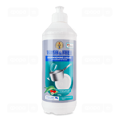 Засіб для посуду Wash&Free Алое вера-лісова суниця