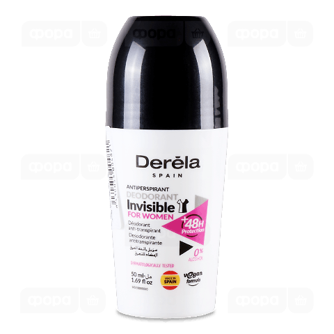 Дезодорант роликовий Derela Invisible жіночий