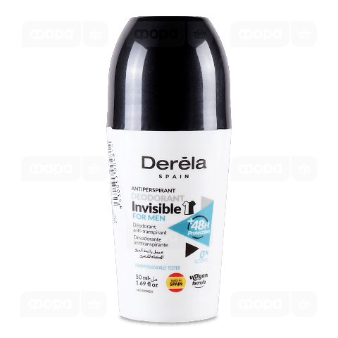 Дезодорант роликовий Derela Invisible чоловічий