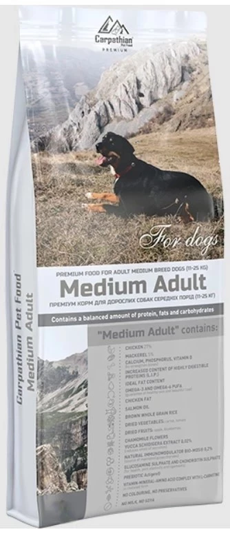 Корм сухий для собак Carpathian Pet Food Medium Adult, 3 кг (4820111140848)
