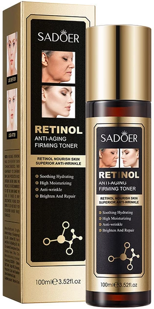 Тонер для обличчя Sadoer Retinol Anti-aging firming Toner з Ретинолом 100 мл (NO.SD87075)