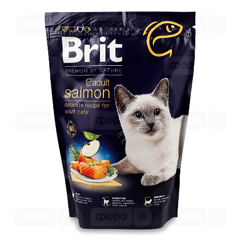 Корм для котів Brit Premium Nature з лососем, сухий