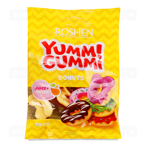 Цукерки Roshen Yummi Gummi Donuts желейні
