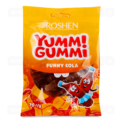 Цукерки Roshen Yummi Gummi Funny Cola желейні