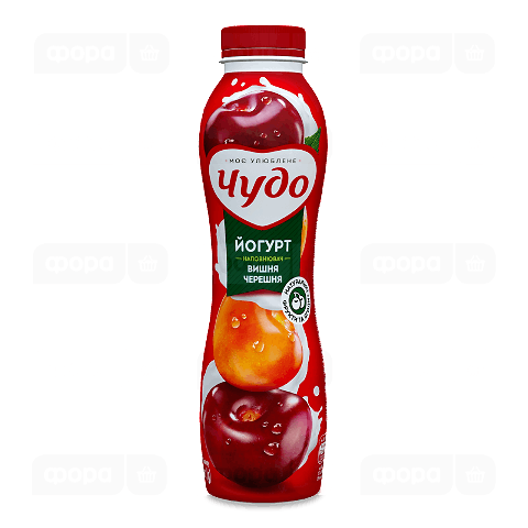 Йогурт «Чудо» «Вишня-черешня» 2,5%, пляшка