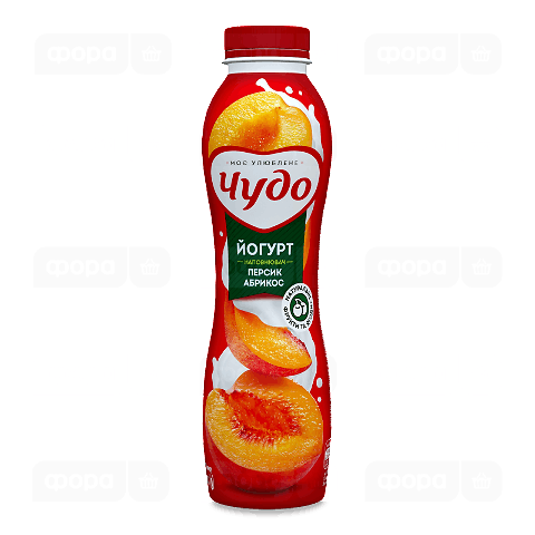 Йогурт «Чудо» «Персик-абрикос» 2,5%, пляшка