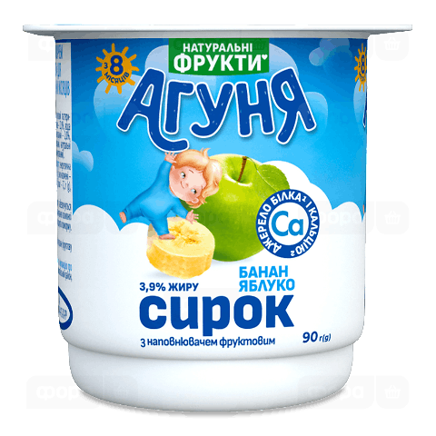 Сирок «Агуня» банан-яблуко 3,9%