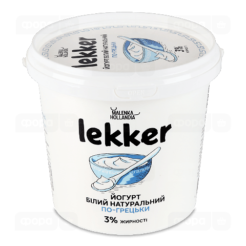 Йогурт Lekker по-грецьки білий натуральний 3%