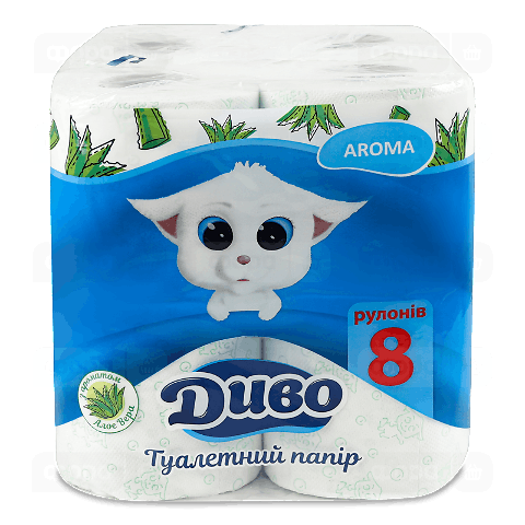 Папір туалетний Диво Aroma алое вера 2-шаровий