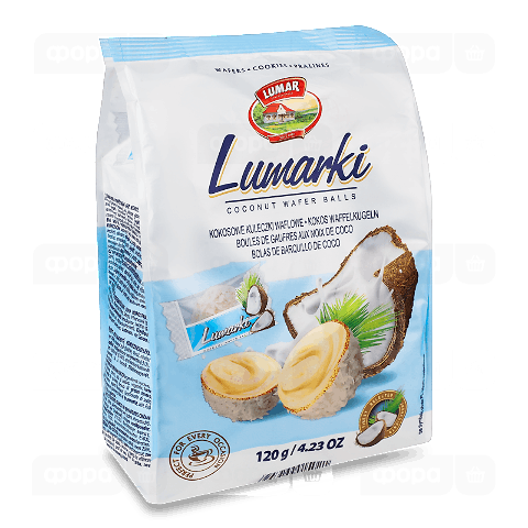 Цукерки Lumarki вафельні кульки кокос-крем начинка