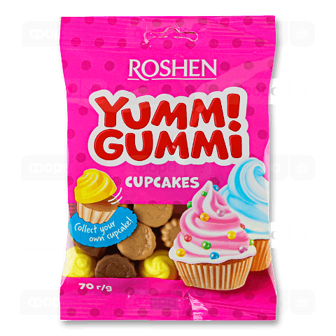 Цукерки Roshen Yummi Gummi Cupсakes желейні