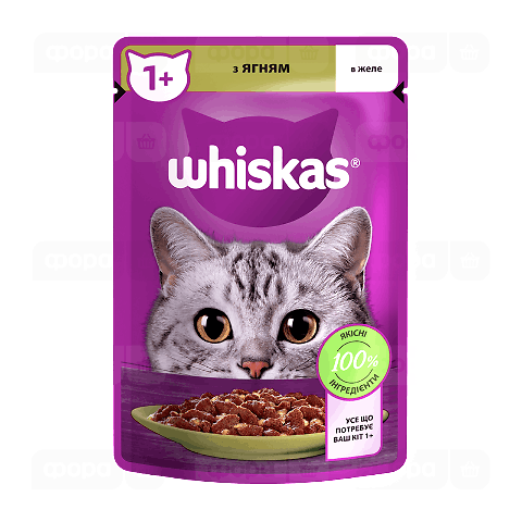 Корм для котів Whiskas з ягням в желе
