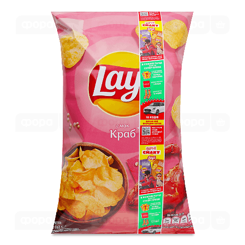 Чипси Lay's картопляні зі смаком краба
