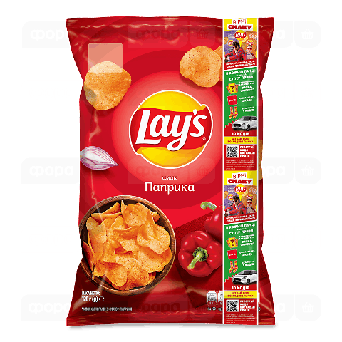 Чипси Lay's картопляні зі смаком паприки