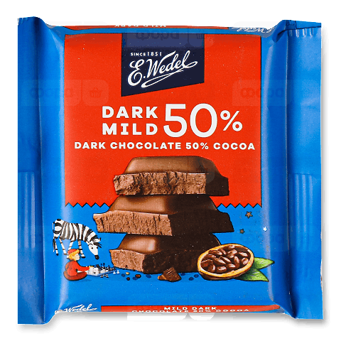 Шоколад чорний E.Wedel 50%