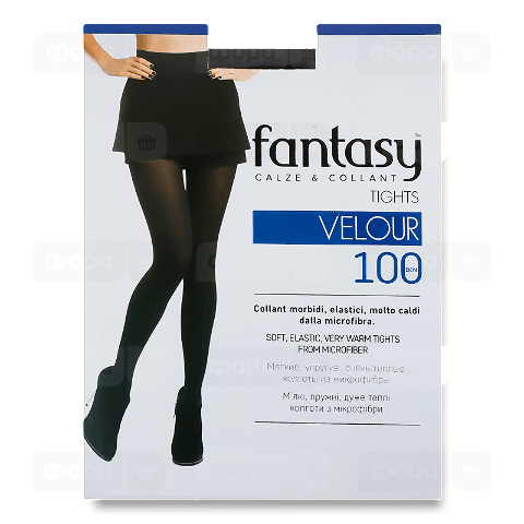 Колготки жіночі Fantasy Velour 100 den nero р.2