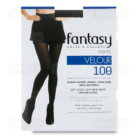 Колготки жіночі Fantasy Velour 100 den nero р.5