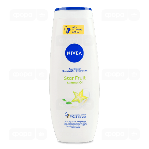 Гель-догляд для душу Nivea карамболь і масло моної