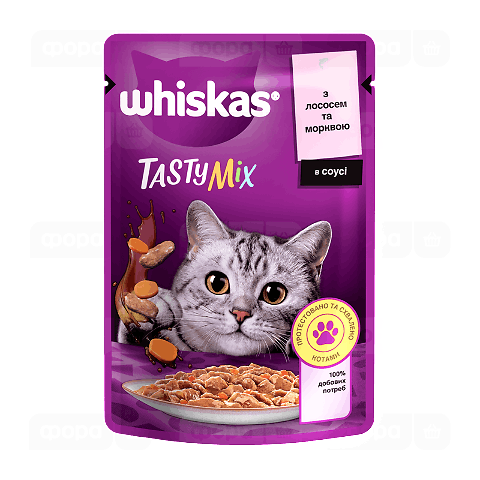 Корм для котів Whiskas TastyMix лосось-морква