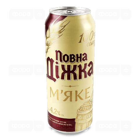 Пиво Повна Діжка М'яке світле з/б
