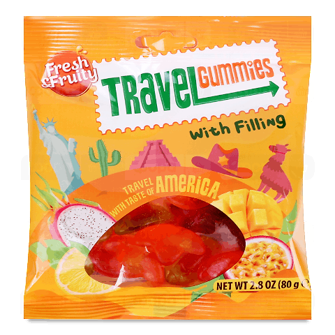 Цукерки Wawel Travel Gummies America з фруктовим смаком