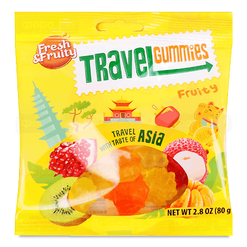 Цукерки Wawel Travel Gummies Asia з фруктовим смаком